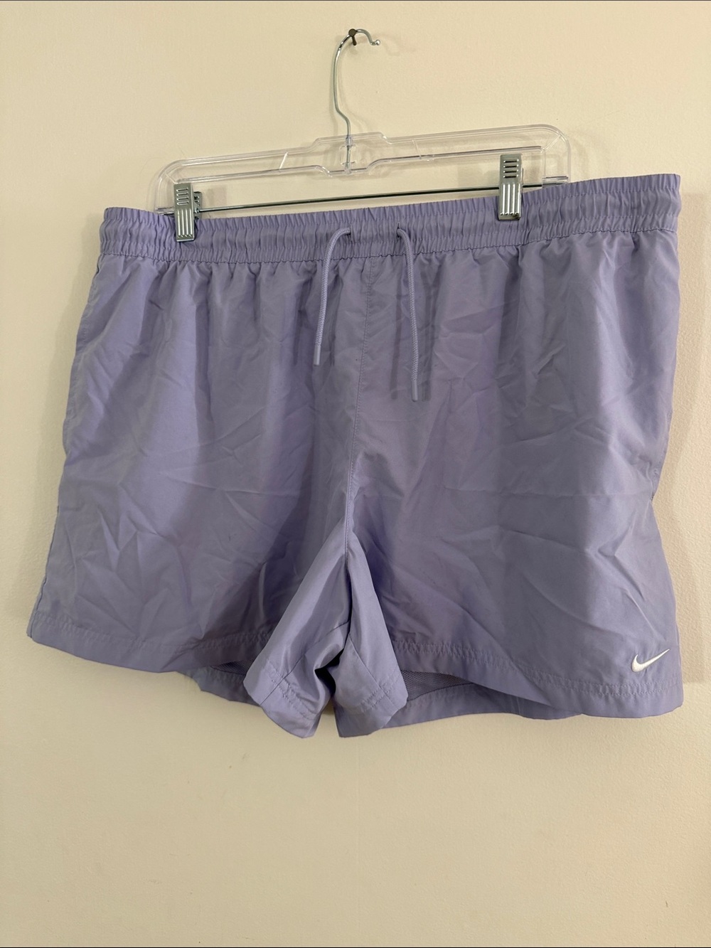 Nike Light Lavender Athletic Shorts with Drawstring Waist